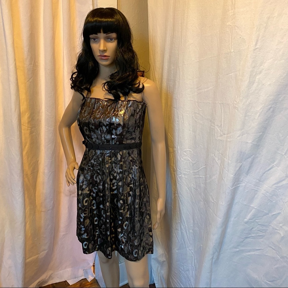 Tory Burch “Rennie”Gunmetal & Black Animal Print Dress - 4 - Picture 3 of 14